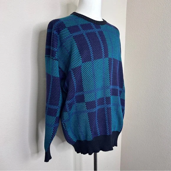 Alan Paine Vintage 100% Cotton Mens Knit Sweater | Size L - Picture 2 of 6